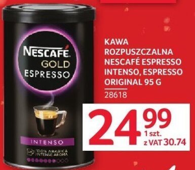 Kawa rozpuszczalna Nescafe Espresso Intenso, Espresso Original 95 g promocja w Selgros