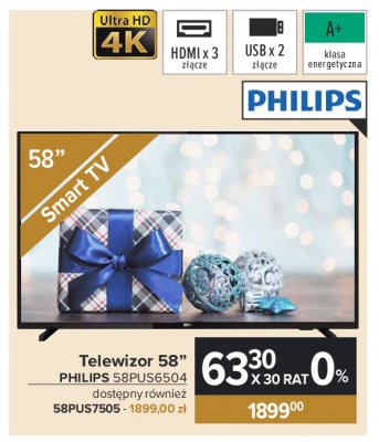 Telewizor 58" 58pus6504/12 Philips promocja