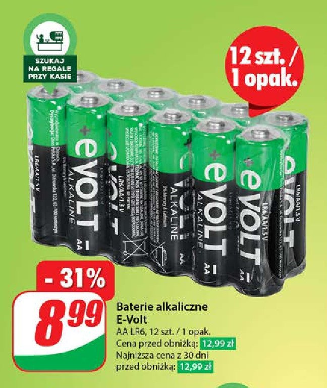 Baterie aa lr6 EVOLT promocja w Dino