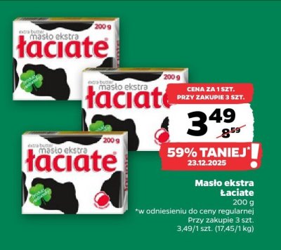 Masło ekstra Łaciate promocja w Netto