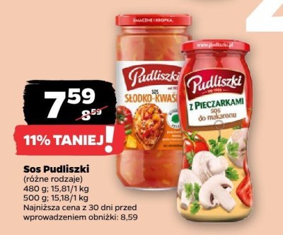 Sos różne rodzaje promocja w Netto