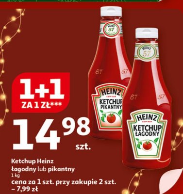 Ketchup Heinz Łagodny lub pikantny, 1 kg promocja w Auchan