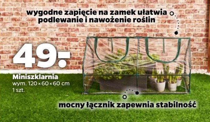 Miniszklarnia 120 x 60 x 60 cm promocja