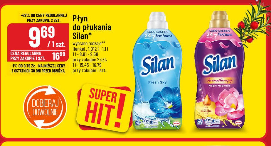 Płyn do płukania fresh sky Silan classic promocja w POLOmarket