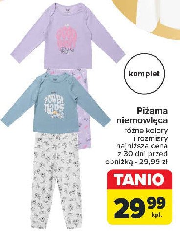 Piżama niemowlęca promocja w Carrefour