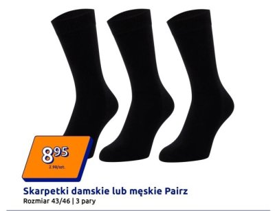 Skarpetki damskie lub męskie 3 pary promocja w Action