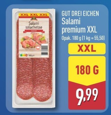 Salami premium XXL promocja w Aldi