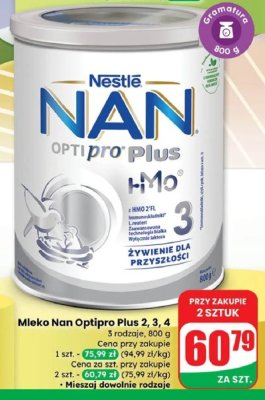 Mleko Nan Optipro Plus 2 promocja w Dino
