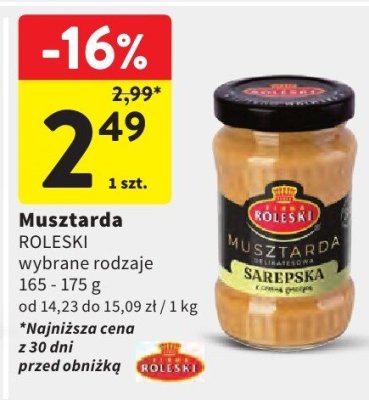 Musztarda ROLESKI Sarepska promocja w Intermarche