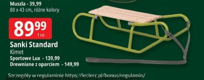 Sanki Standard Kimet promocja w Leclerc