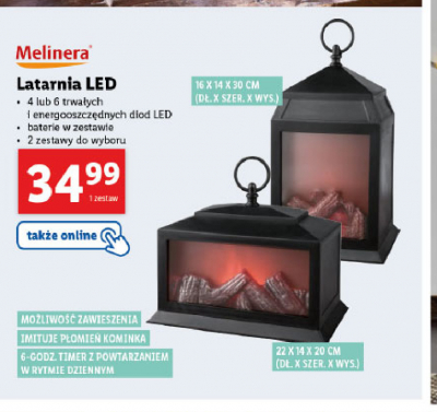 Latarnia led 22 x 14 x 20 cm Melinera promocja