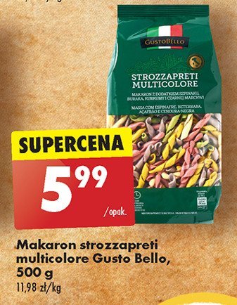 Makaron strozzapreti multicolore Gustobello promocja