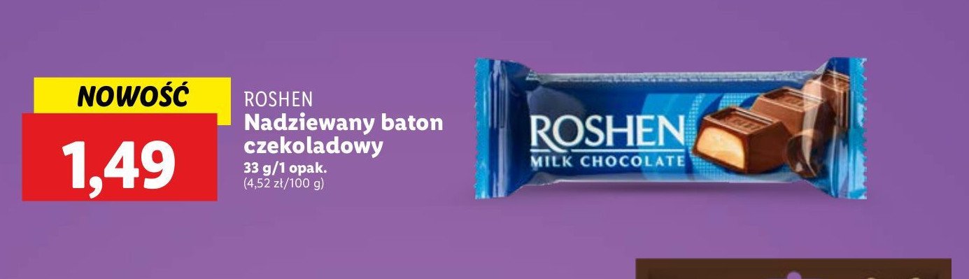 Baton czekoladowy Roshen promocja