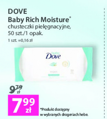 Chusteczki rich moisture Dove promocja