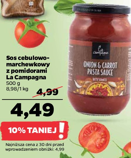 Sos cebulowo-marchewkowy z pomidorami La campagna promocja