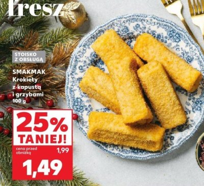 Krokiety z kapustą i grzybami  promocja w Kaufland