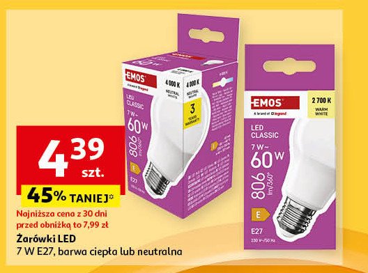 Żarówka led 12w e27 a60 Emos promocja