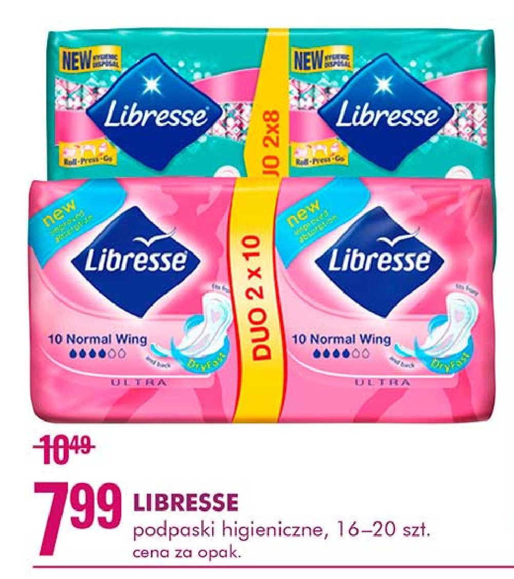 Podpaski fresh protect Libresse ultra thin promocja