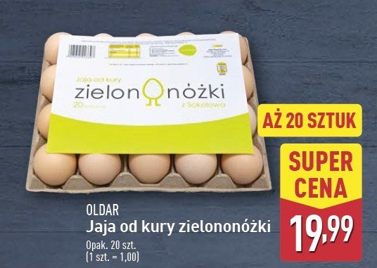 Jaja od kury zielononóżki Oldar promocja