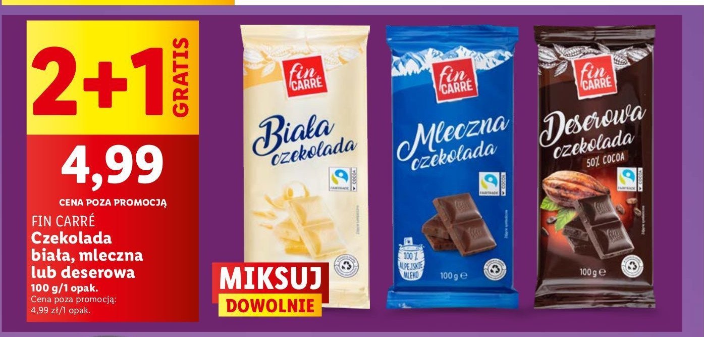 Czekolada deserowa Fin carre promocja