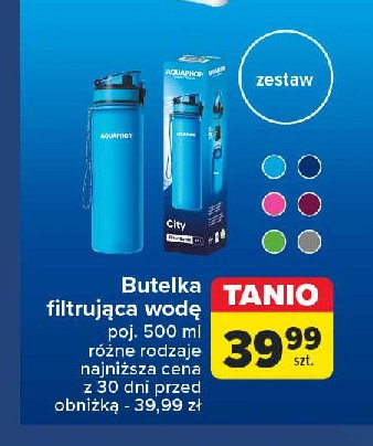 Butelka filtrująca city 500 ml niebieska Aquaphor promocja