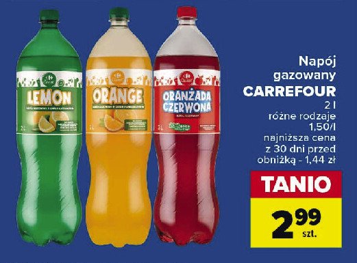 Napój lemon Carrefour classic promocja w Carrefour Market