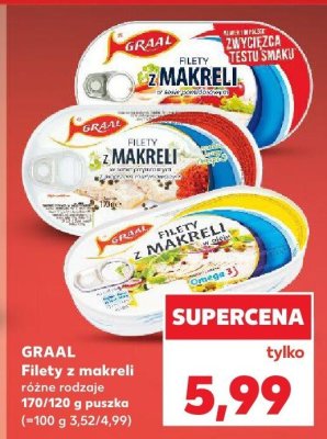 Filety z makreli różne rodzaje promocja w Kaufland