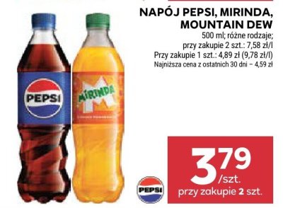 Napój Pepsi, Mirinda, Mountain Dew promocja w Stokrotka