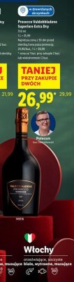 Prosecco Valdobbiadene Superiore Extra Dry promocja w Lidl