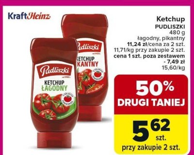 Ketchup PUDLISZKI łagodny promocja w Carrefour