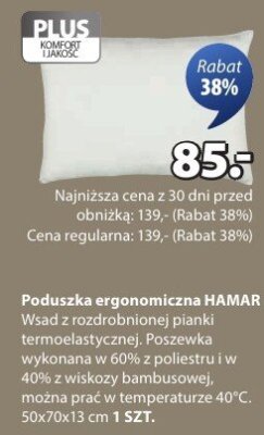 Poduszka ergonomiczna HAMAR promocja w Jysk