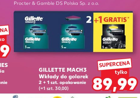 Wk艂ady do maszynki Gillette mach3 promocja