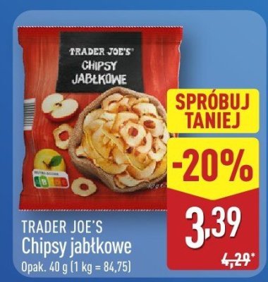 Chipsy jabłkowe  promocja w Aldi