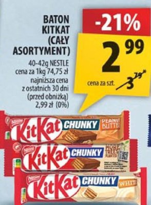 Baton Kit Kat (cały asortyment) promocja w Arhelan