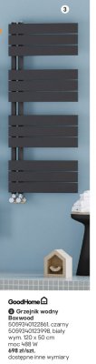 Grzejnik wodny Boxwood czarny promocja w Castorama