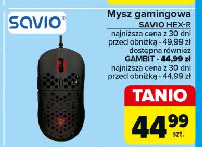 Mysz gamingowa hex-r Savio promocja