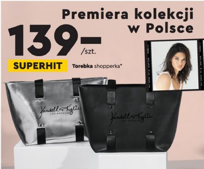 Torebka shopperka czarna Kendall + kylie promocja
