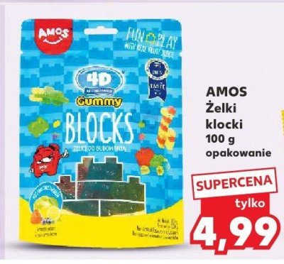 Żelki klocki Amos 100 g promocja w Kaufland
