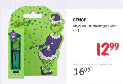 Olejek do ust SENCE zmieniający kolor promocja w Rossmann