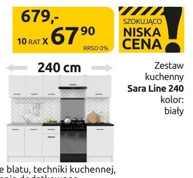 Zestaw kuchenny Sara Line 240 promocja w Black Red White