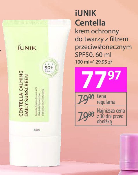 Krem kojący spf50 IUNIK promocja