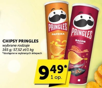Chipsy Pringles wybrane rodzaje promocja w Groszek