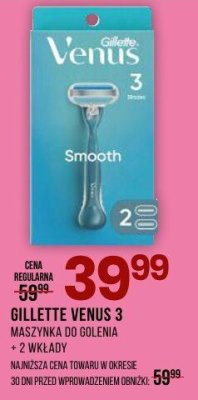 MASZYNKA DO GOLENIA GILLETTE VENUS 3 2 SZT promocja w Drogerie Natura