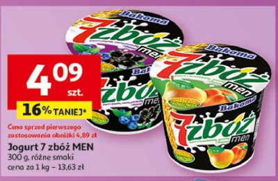 Jogurt jagoda-czarna porzeczka Bakoma 7 zb贸偶 men promocja