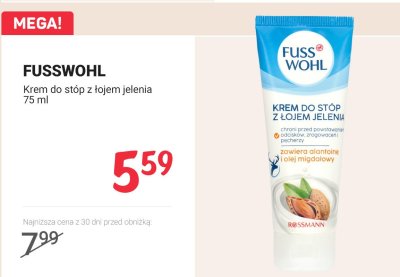 Krem do stóp z łojem jelenia promocja w Rossmann