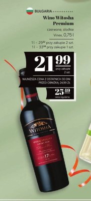 Wino Witosha Premium czerwone słodkie Vinex promocja w POLOmarket