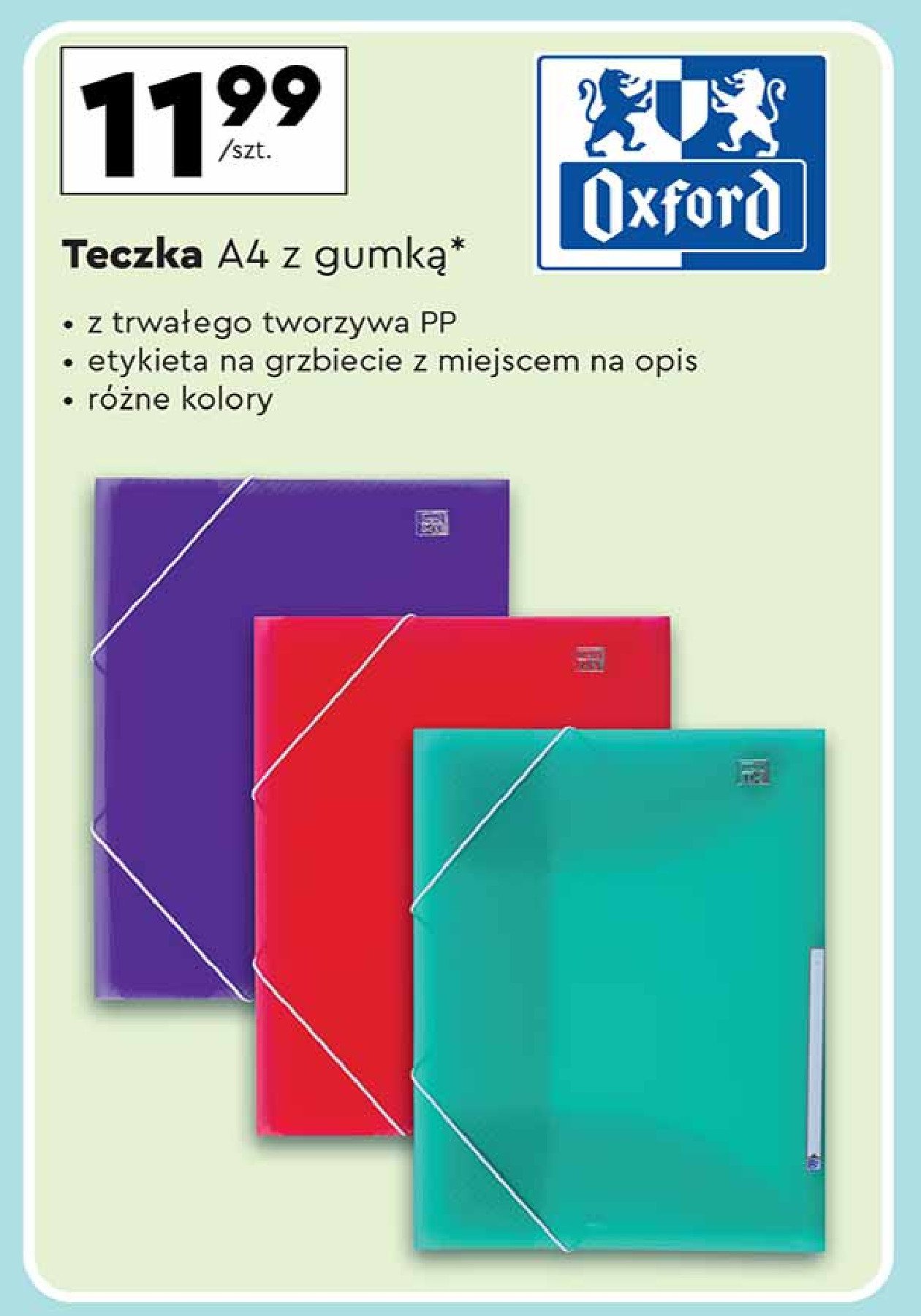 Teczka z gumką a4 Oxford promocja