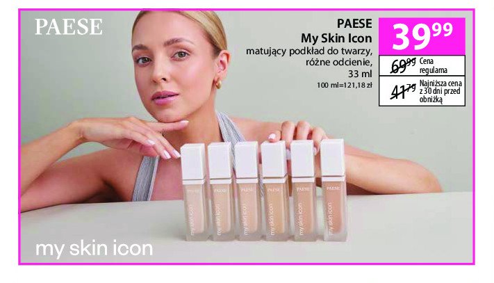 Podkład matujący Paese my skin icon promocja