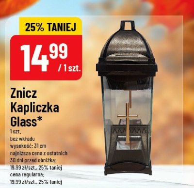Znicz Kapliczka Glass promocja w POLOmarket