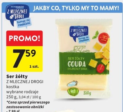 Ser żółty Z MLECZNEJ DROGI kostka wybrane rodzaje promocja w Intermarche